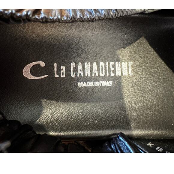 La Canadienne Redmond Leather Sandals – Black | Women’s Size 38.5 (US ~8) - Picture 8 of 9